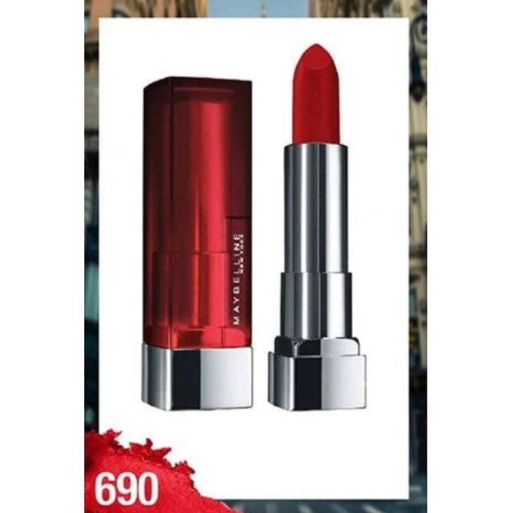 Maybelline Color Sensational Lipstick Siren in Scarlet No. 690 - Picture 1 of 8